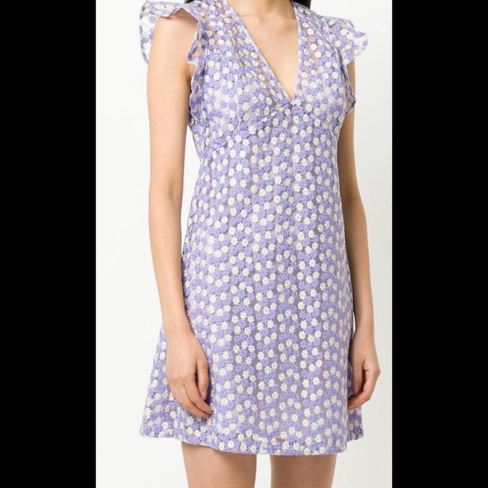 Michael Kors Boutique Dress! Sz 8, Lilac & silver exquisite embroidery detail